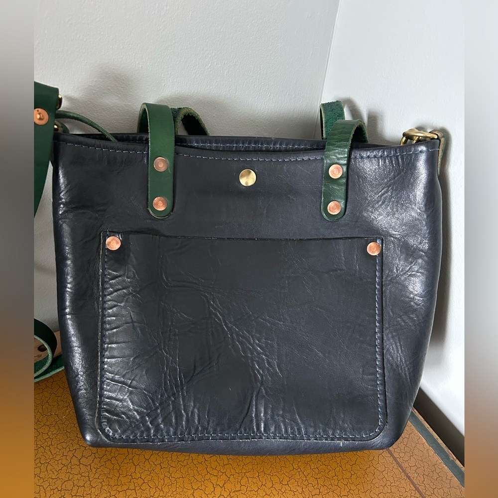 Kmm and co mini travel tote cobalt dublin Beautiful leather